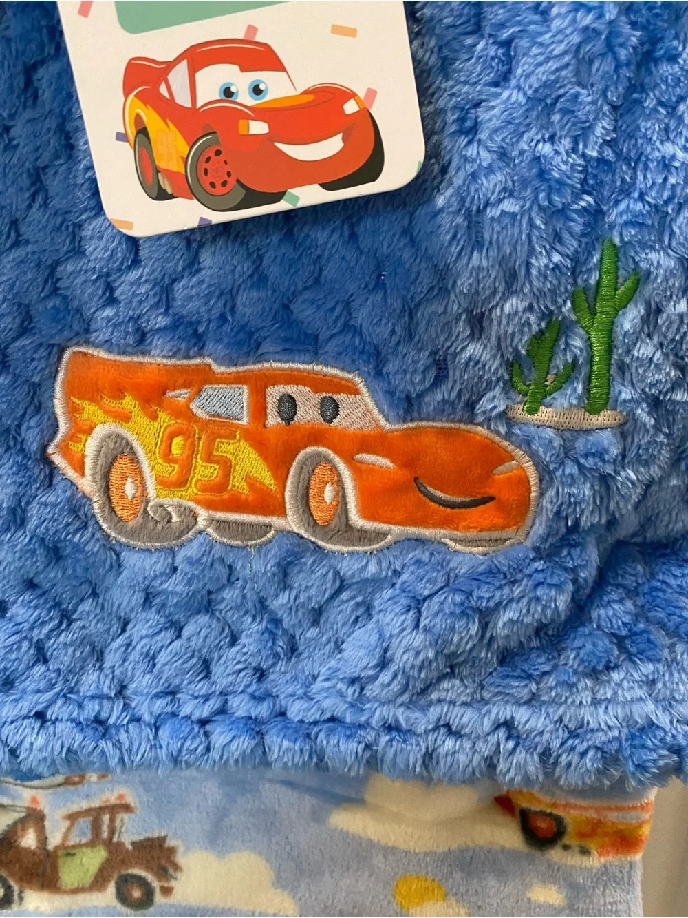Disney Pixar Cars Lightning McQueen baby blanket set of 2 30x36
